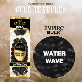 Sensationnel Empire bulk hair braiding - water wave bulk 14inch human hair with for knotless box or curly loose wave hair styles - HH Empire water wave bulk 14 inch (350 COPPERRED)