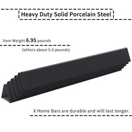 X Home 22.5-Inch Heavier Flavorizer Bars Replacement with Side-Mounted Control, for Weber Genesis Silver/Gold B & C, Spirit E-310, Spirit 300 Series Grill Parts, Porcelain-enameled, 5-Pack
