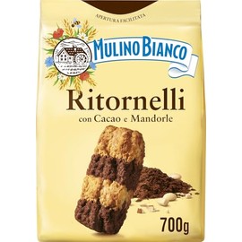 Mulino Bianco Biscotti Frollini Ritornelli con Cacao e Mandorle, Senza Olio di Palma, Colazione Ricca di Gusto, 700 g