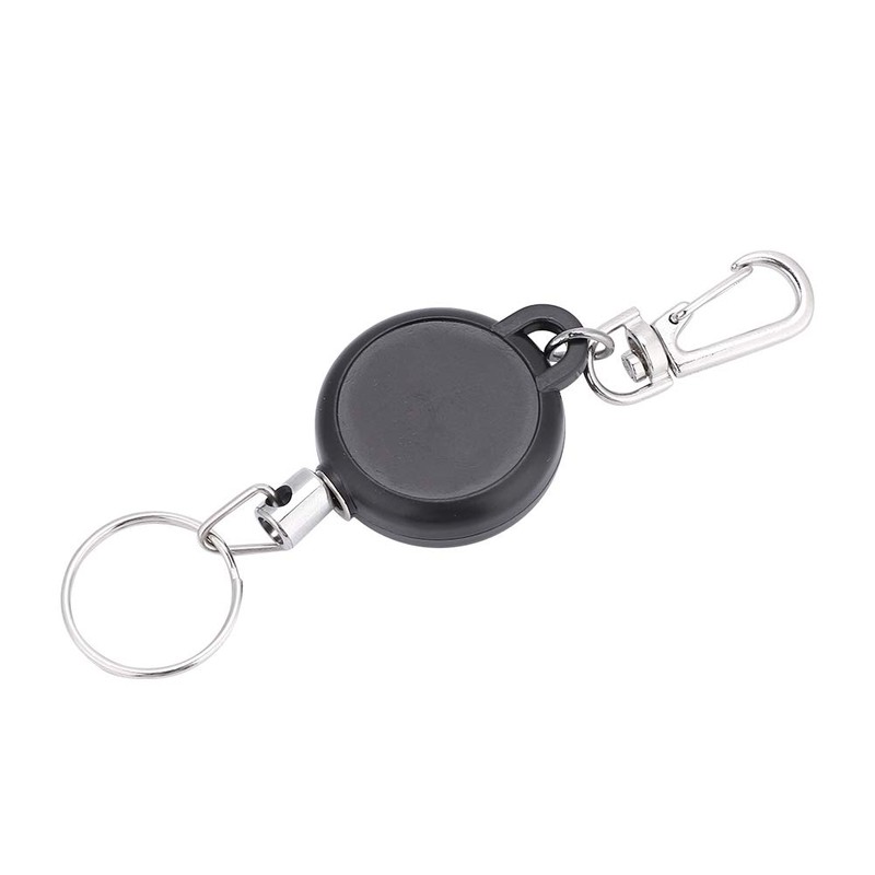 Retractable Key Chain, Stainless Steel Wire Quick Release Extendable Pull