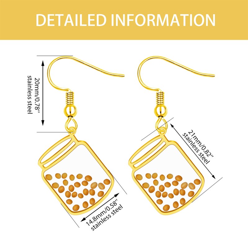 Yongxu Gold Plated Mustard Seed Wishing Bottle Earrings | Inspirational