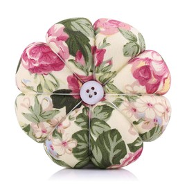 Joyzan Wrist Pin Cushion, Pumpkin Shaped Pincushions Band Wearable Needle Finger Wristband Cushions Holder Elastic Strap Quilting Pop Snap Ring Sewing Needlework DIY Crafts Small Adjustable Handcraft