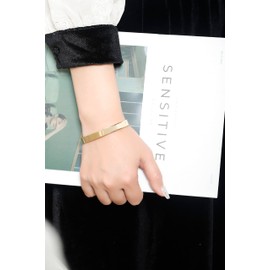 Eigso 6 mm 8 mm Stainless Steel Open Bangle Bracelet for Women Men Unisex Vintage Inspiration Minimalist Cuff Bracelet for Women Men, Stainless Steel