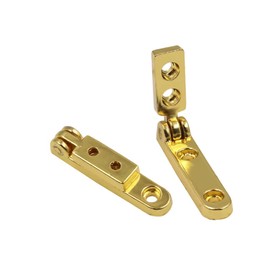 Rddconkit 10 Pcs 90 Degree Hinges Wooden Box Gift Wine Jewellery Box Chest Case Hinge Cabinet Hardware with Screws (Gold)