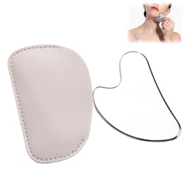 Gua Sha Facial Tools Kit, Stainless Steel GuaSha Tool for Face Massage, Jawline Sculpting, Puffiness Reduction, and Skin Nourishment, Skin Care Relaxation and Rejuvenation (Silver)