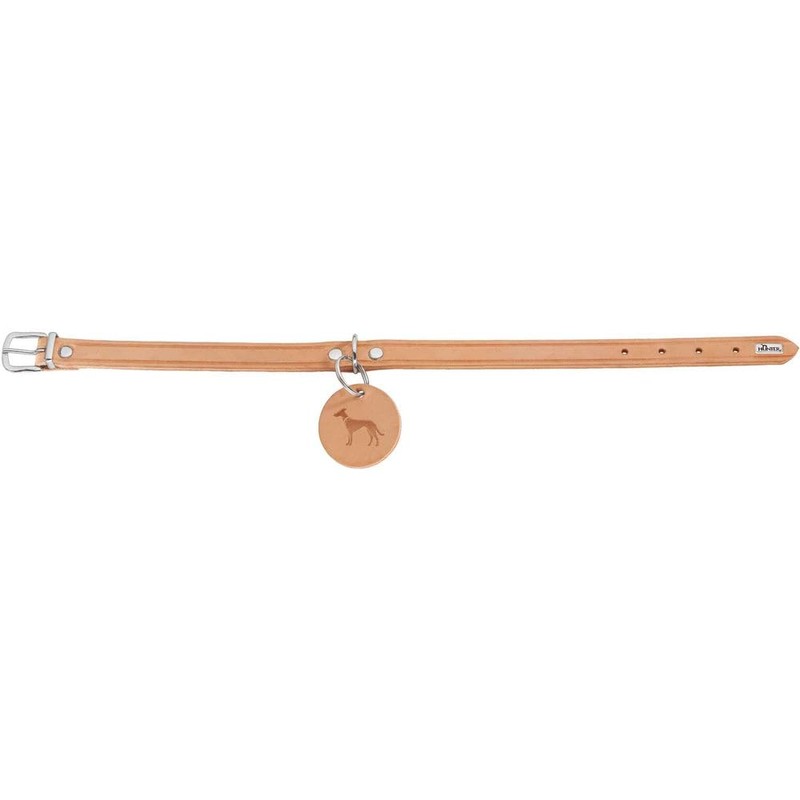 HUNTER Aalborg Dog Collar, Colour: Orange, Robust and Durable Leather,
