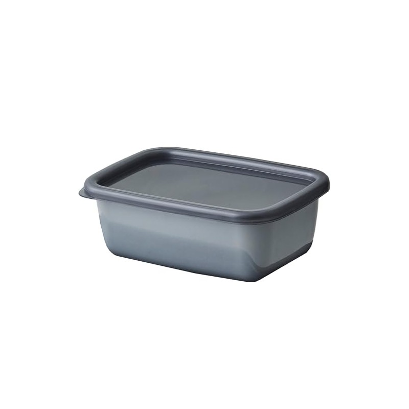 Nodahoro White Series GRF-L Gray Storage Container, Rectangular, Deep Type,