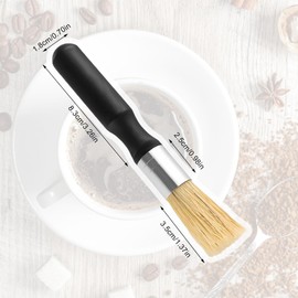 2 Stück Barista Pinsel, Veganer Reinigungspinsel, Kaffeepinsel, Barista Zubehör, Kaffeepinsel Siebträger Bürste, Für Kaffeemühlen Espressomaschine Küchenpinsel, Naturborsten