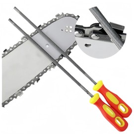 Chainsaw, Grinding File, 0.2 inches (4.0 mm), Set of 3, High Carbon Steel, Round File, High Efficiency, Abrasion Resistant, Lightweight Design, Circular File for Saws, Chainsaw Files and Sharpening