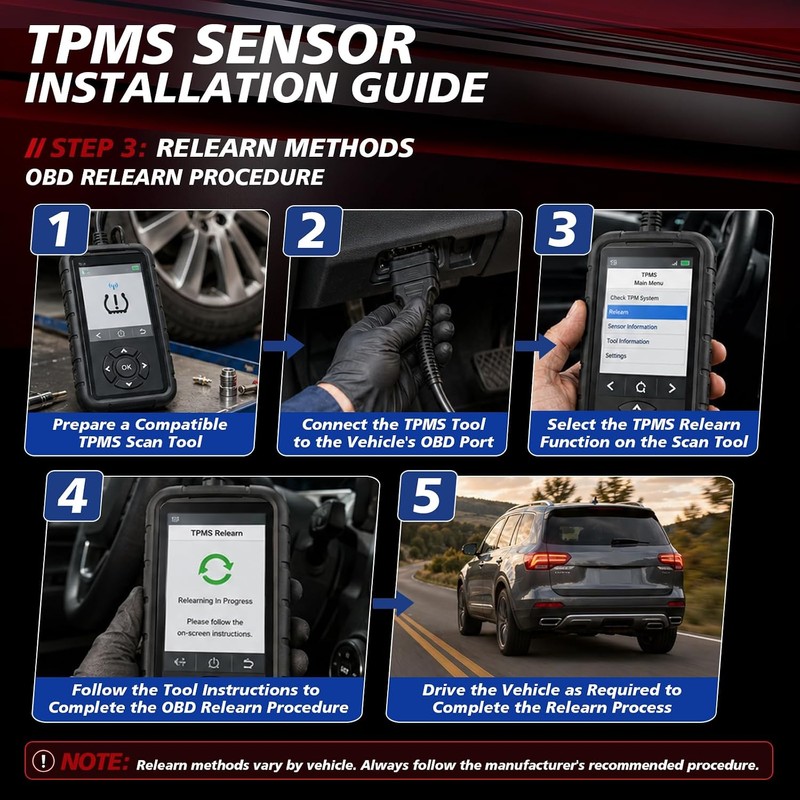 Sensor de monitoreo de presión de neumáticos preprogramado de 315