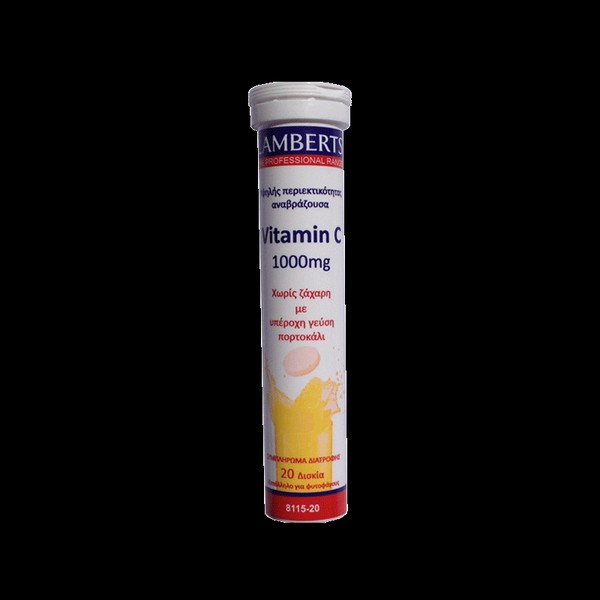 LAMBERTS VITAMIN C 1000MG 20EFFERVESCENT TABLETS
