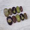 Dujjoni Bear handmade nail tip - Petit Round / 두쫀이