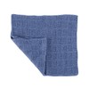 Love Cashmere Señoras Checked 100% Cachemira Snood - Denim Blue