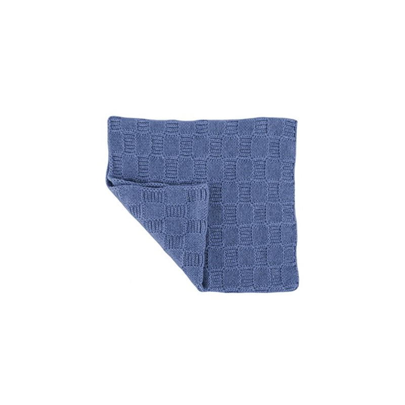 Love Cashmere Señoras Checked 100% Cachemira Snood - Denim Blue