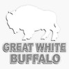Great White Buffalo Bumper Sticker Vinyl Decal 5 inches