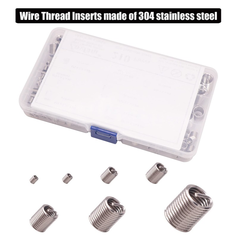 Wire Screw Sleeve Thread Repair Inserts Assortment Kit 304 Stainless
