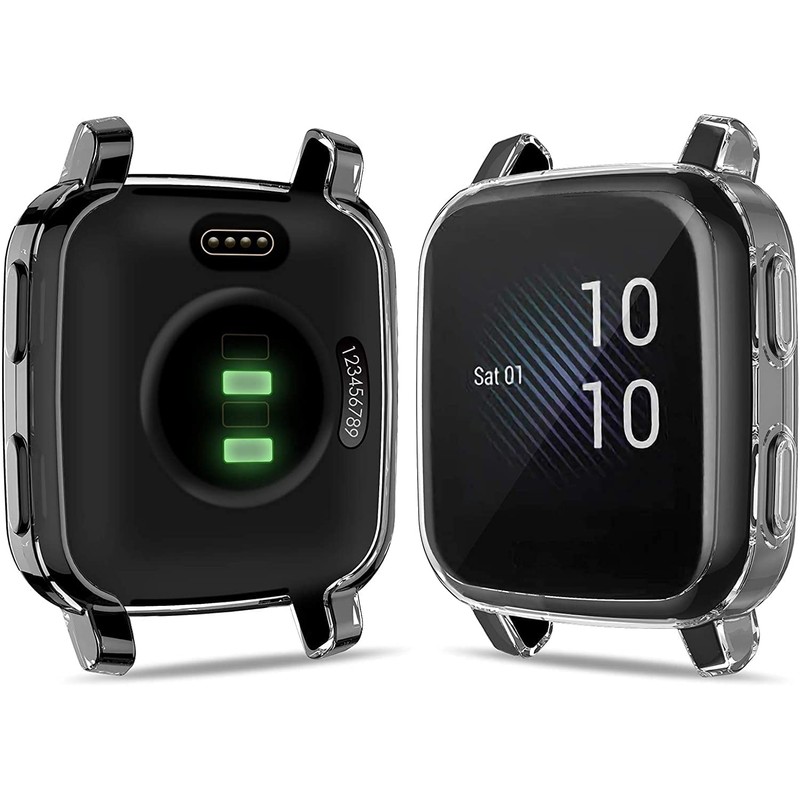Flesh Leaf Compatible with Garmin Venu Sq Screen Protector Case,