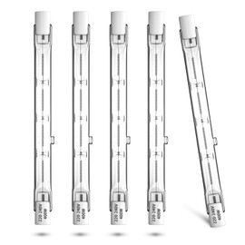 Klarlight 5 Pack 400W R7s Halogen Bulbs 118mm, Dimmable Warm White 2800K R7s Linear Tungsten Bulbs T3 J118 Type, 7500LM 230V Double Ended Floodlights for Floor Lamps, Landscape Lights, Security Bulbs
