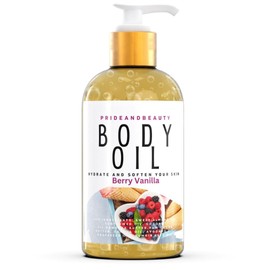 Vanilla Body Oil. After Shower Oil. Skin Hydrating Oil. Body Oil Scented. Body Oils For Women Dry Skin. (Vanilla Buttercream) (8 OUNCES, Berry Vanilla)