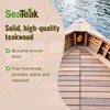 SeaTeak 60725 Teak Louvered Door and Frame, Oblong, Left Hand