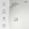 KENES Modern Brushed Nickel Shower Faucet, Square Shower Trim Kit