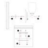 Dream lighting LED 12volt DC Glass Wall Lights for RV,