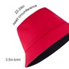 Women Reversible Bucket Hat Summer Beach hat Outdoor Cap Black-
