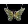 Jewelry Nexus Green Butterfly Pendant Cord Necklace Set with Enamel