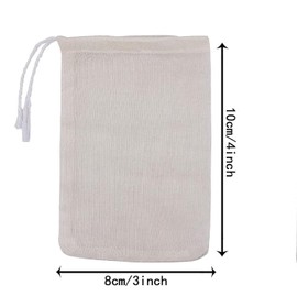 20Pcs Spice Bags,Reusable Sachet Drawstring Cotton Packing Bags, 8x10CM Straining Cheesecloth Cold Brew Coffee Bags,Tea Filter,Dried Herbs,Cooking,Soup,Natural Cotton Sachet