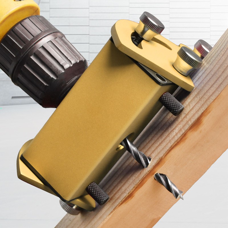 Woodworking Hole Locator Aluminum Alloy Adjustable 0‑90° Clear Scale Guide