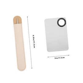 FRCOLOR Cosmetic Palette Tray Set with Stainless Steel Spatula for Nail Art and Makeup Durable Smooth Mixing Plate for Foundation Eye Shadow Lipstick Professional Beauty and Salon Use