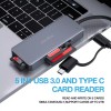 ZIYUETEK USB C USB3.0 SD Card Reader, 5in1 Multi Card