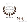 Clearine Victorian Style Statement Necklace Pierced Earrings Jewellery Set for