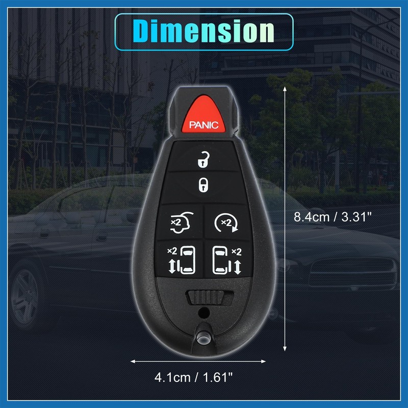 A ABSOPRO Car Key Case 7 Buttons Remote Control Car