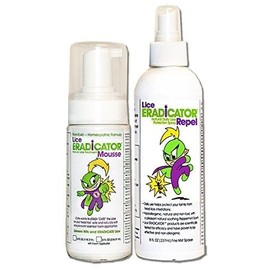 ERADICATOR Lice ERADICATOR MOUSSE & REPEL COMBO Treatment Sprays, 2 pack combo, 4 Oz & 8 Oz