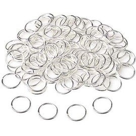 MINGZE Pack of 200 Hair Rings, Silver Braid Rings, Hair Clips, Hair Charms, Hair Bows Clips, Hair Bands, Braid Rings for Punk, Hip-Hop, DIY Hairstyle Decoration, 2 Sizes