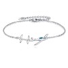 NIFUNAO Sterling Silver Opal Airplane Bracelet for Women Adjustable Fly