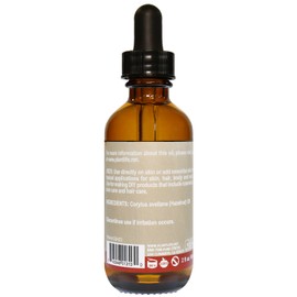 Plantlife Hazelnut Oil 2 oz - 100% Pure Cold Pressed Base Oil for Aromatherapy