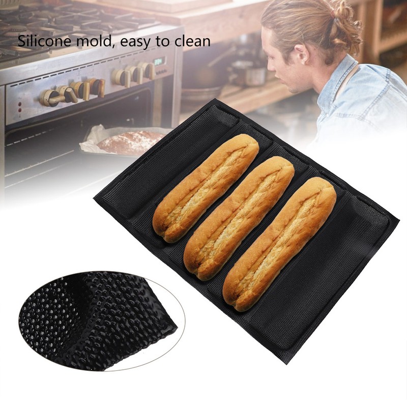 Silicone Breathable DIY Bread Baking Tray French Bread Pan Baking