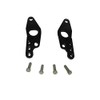 Black Passenger Floorboard Swing Arm Mounts Brackets Harley FLH Touring