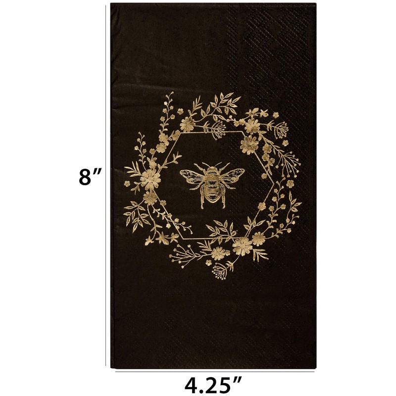 Honeycomb Hive Gold Foil Guest Napkins, 16 Count (TW8-25361)