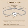 FANCIBAND 40th Birthday Gifts For Women Silver Bracelet For Woman