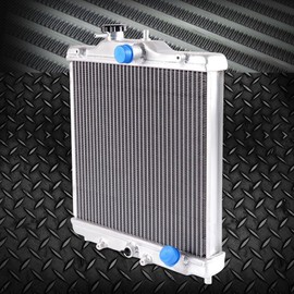 G-PLUS 2 Row 42MM Performance Aluminum Radiator, Compatible with 1992 1993 1994 1995 1996 1997 1998 1999 2000 Honda Civic D15 D16 EG EK SOHC Aluminum Cooling Racing Radiator Stop Leak