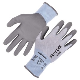 Ergodyne ProFlex 7025 Cut Resistant Work Gloves, ANSI A2, PU Coated Palms for Flexible No Slip Grip, Abrasion Resistant, Superior Fit and Feel, 18g