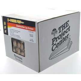 Power Pro 47879 Lag Screws, #5/16 x 6, Star Drive Construction Lag Screws, Rust Resistant, Epoxy Coated Bronze, 5lb Tub