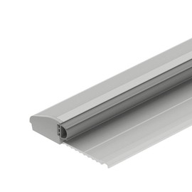 Gedotec Draught Excluder for Doors, Door Seal Made of Aluminium, 1 Piece CCE Door Seal for Screwing or Gluing, Length: 1215 mm, Aluminium Silver Anodised Door Draught Stopper with Brushes, Door Seal
