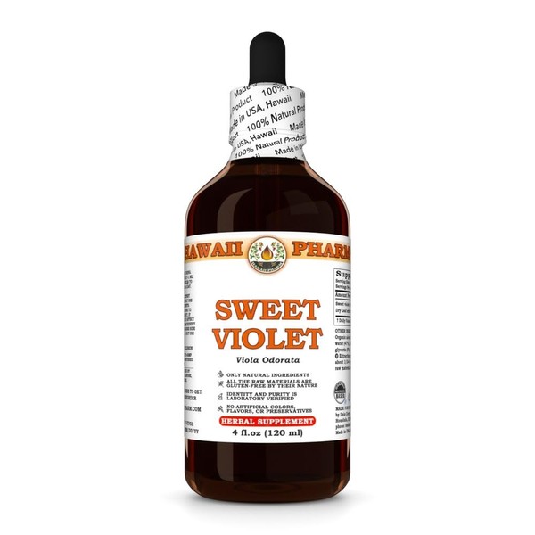Sweet Violet (Viola Odorata) Dry Leaf Tincture, Made in Hawaii,