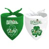 St Patricks Day Dog Bandanas - Lucky Shamrock Puppy Scarf