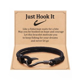 KOXMOON Fishing, Fishing Gifts Accessories Stuff for Men Fisherman Outdoor Outdoorsy Fish Pesca Funny Birthday Gifts Ideas for Men Man Male Bracelet