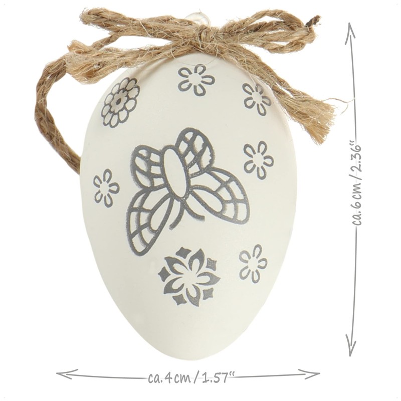 com-four® 18 x Decorative Easter Hangers - Plastic Easter Eggs